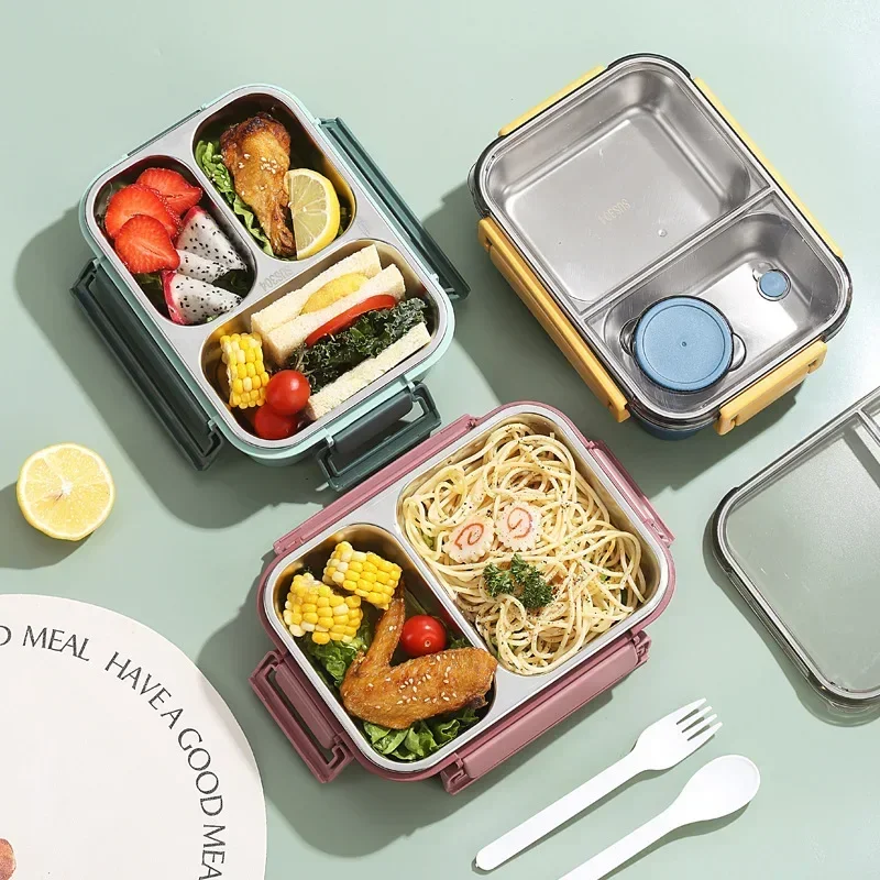 Immagine di Bento Box Termico 850ml - Contenitore Portatile in Acciaio Inox