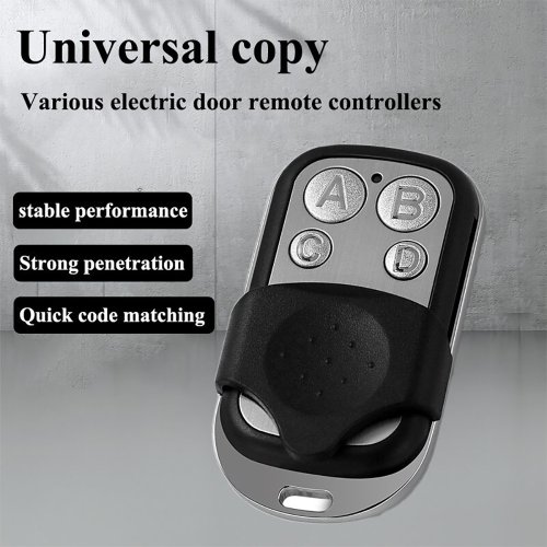 Imagen de Control Remoto Universal de 433 MHz con 4 Canales para Puerta de Garaje y Coche - Duplicador de Mando a Distancia Compatible con Camec