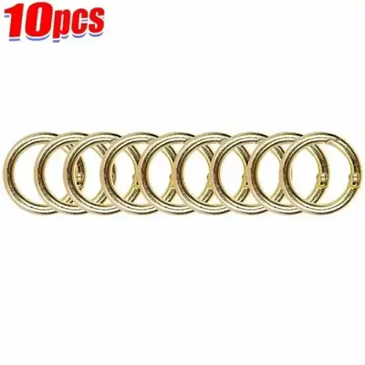 Image de Mousquetons Métal 30mm - Lot de 10 pour Bijoux et Accessoires