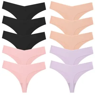Image de Ensemble de 10 Culottes Sans Couture pour Femmes - Confort & Style