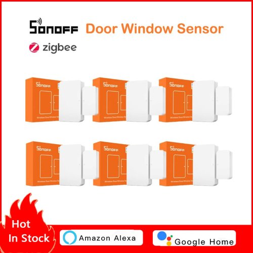 Immagine di Sensore di Finestra Zigbee Smart Home SNZB-04 / SNZB-04P con Avviso Notifica Ewelink - Rilevatore di Sicurezza Domestica per Google Assistant e Alexa