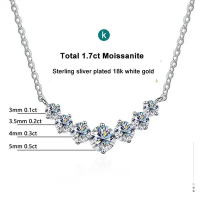 Image de Collier Moissanite Femme - Élégant & Brillant