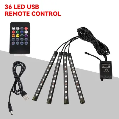 Lampe LED Ambiance Voiture RGB avec Télécommande et App