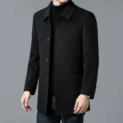 Image de Manteau Homme Laine Double Face Coupe Vent