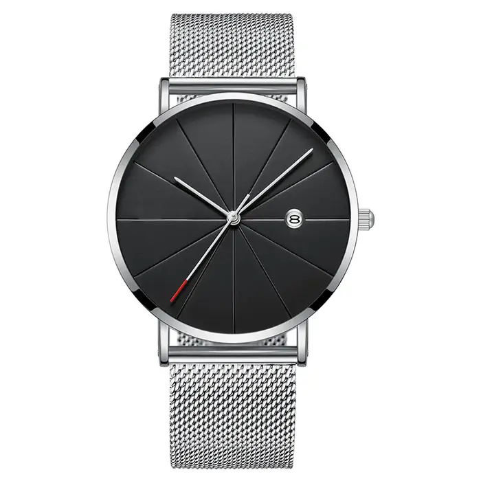 Image de Montre Homme Luxe Ultra Fine Or & Acier Inoxydable