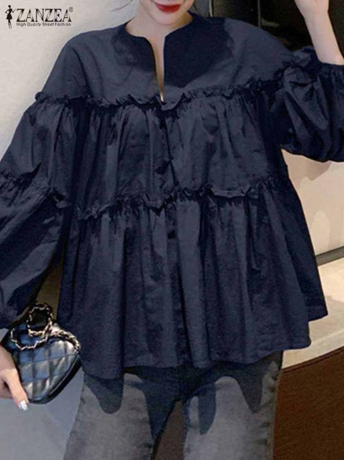 Afbeelding van Elegante Blouse met Lange Mouwen voor Vrouwen