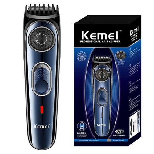 Imagen de Cortadora de pelo Kemei inalámbrica ajustable de 1-10mm para hombres, cortadora de barba facial, cortadora de pelo de borde recargable, batería de litio eléctrica