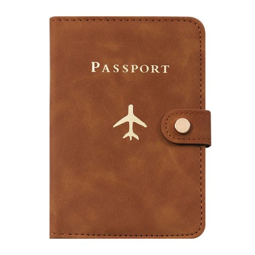Immagine di Custodia per passaporto Porta passaporti modello in pelle vintage Donna Uomo ID Porta carte di credi...