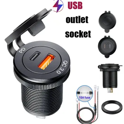 Image de Chargeur USB-C Voiture 60W PD 3.0 - 12V/24V