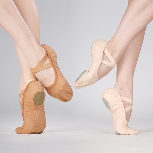 Afbeelding van Zachte Balletschoenen van Stretch Canvas voor Kinderen en Volwassenen – Antislip Dansschoenen voor Gymnastiek, Yoga en Ballet