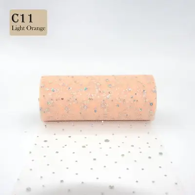 Image de Tulle Pailleté Blanc 10 Yards - Décoration Élégante pour Mariage & Fêtes