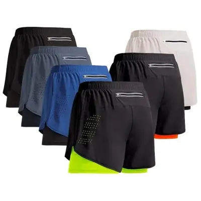 Image de Shorts de Sport Homme 2-en-1 - Confort & Performance