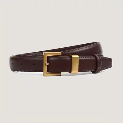 Image de Ceinture Femme en Cuir PU Dorée - Élégante & Décontractée