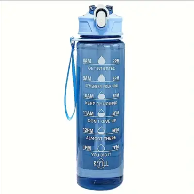 Bouteille Sport 800ml Anti-Fuite avec Échelle de Temps