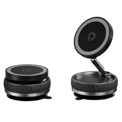 Image de Support Téléphone Voiture Magnétique 15W - Charge Sans Fil & Rotation 360°