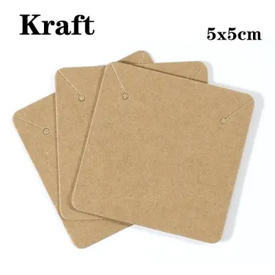 Image de Cartes Kraft 5x5 cm - Lot de 50 pour Bijoux