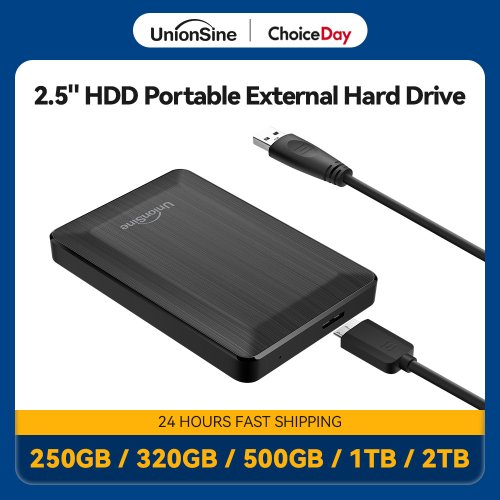 Bild von UnionSine HDD 2,5 Zoll tragbare externe Festplatte 250 GB/320 GB/500 GB/1 TB/2 TB USB3.0 Speicher kompatibel für PC Mac Desktop MacBook