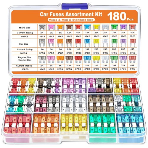 Kit de Fusibles Voiture 180 Pièces - Complet & Pratique