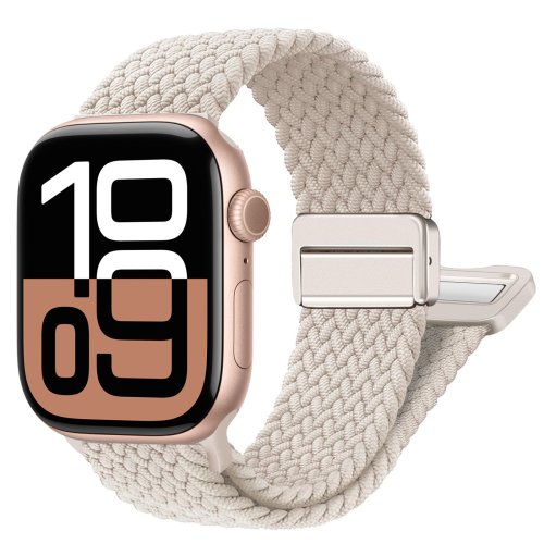 Bild von Geflochtenes Nylon-Armband für Apple Watch – Magnetverschluss, kompatibel mit 38 mm, 40 mm, 41 mm, 44 mm, 45 mm, 46 mm, 49 mm, Serie SE, 6, 7, 8, 9, 10, Ultra 2