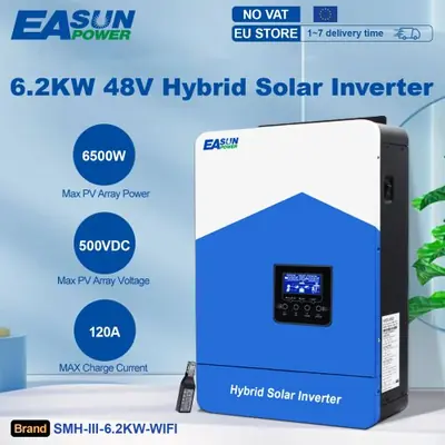 Image de Onduleur Solaire Hybride 6.2kW - Pur Sinusoïdal 48V MPPT
