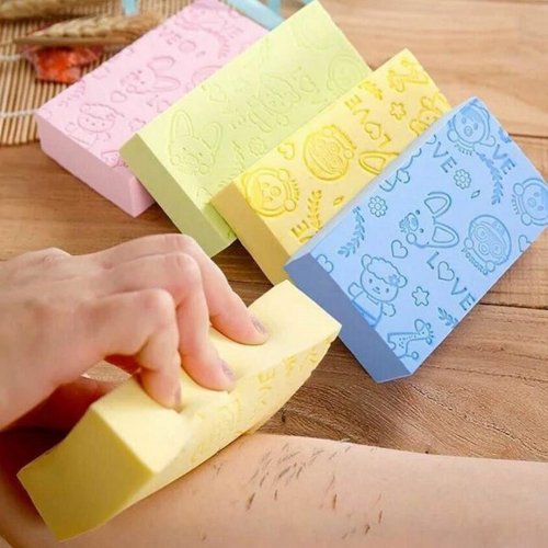 Afbeelding van Natuurlijke Zachte Body Scrub Spons met Exfoliërende Wirkingskracht voor Verfrissende Huidverzorging in de Douche of Bad