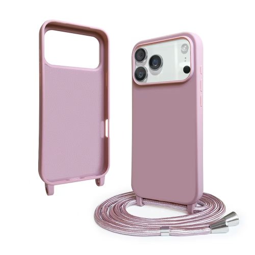 Zdjęcie Miękkie Silikonowe Etui z Paskiem na Ramię – Idealne dla iPhone'a