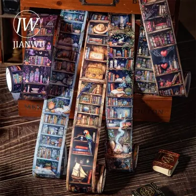 Image de Bibliothèque Magique 40mm - Collage Vintage & Créatif
