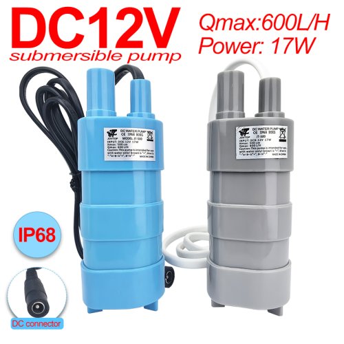 Imagen de Bomba sumergible DC12V 600L/H, máquina de ducha, cortadora de agua, bomba de equipo portátil de repuesto de agua para pecera