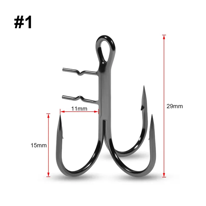 Image de Hameçon Triple Stinger en Bois de Rose pour Swimbaits