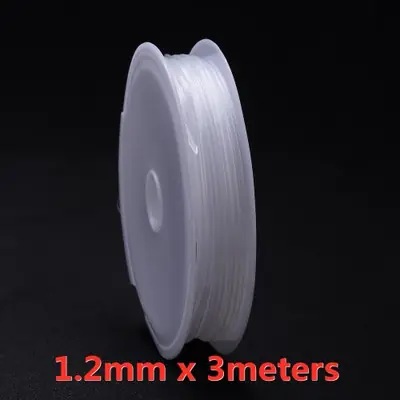 Fil Élastique Transparent 0.5-1.5mm pour Bijoux DIY