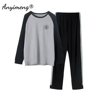 Image de Pijama Homme Grande Taille - Coton Confortable Automne/Hiver