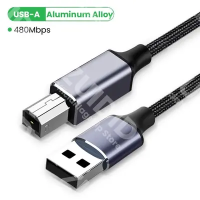 Image de Câble USB-C vers USB-B 2.0 - Connectivité Rapide pour Imprimantes