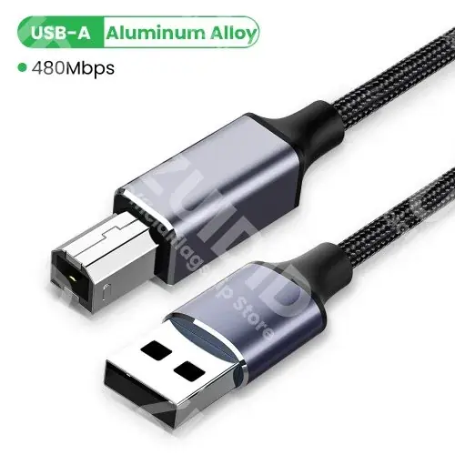 Image de Câble USB-C vers USB-B 2.0 - Connectivité Rapide pour Imprimantes