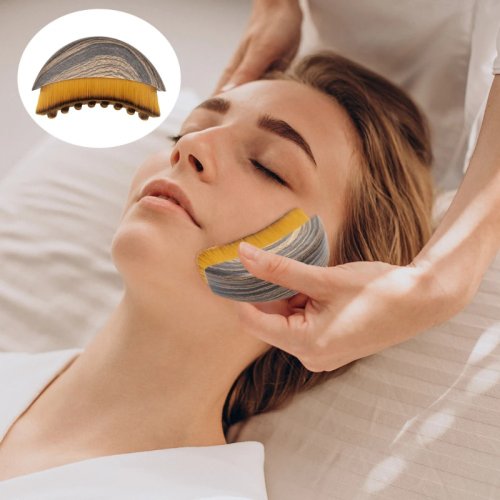 Spazzola Faciale Portatile con Setole Morbide per Massaggio Linfatico e Esfoliazione Delicata – Strumento Professionale per Scolpire il Viso e Rilassamento Domestico