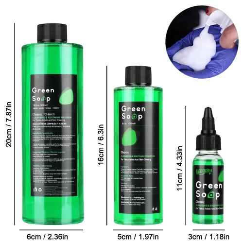 Bild von 30/250/500ML Tattoo Grüne Seife Hohe Konzentration Original Flüssigkeit Reinigung Flüssigkeit Schaum Reiche Tattoo Reinigung produkte