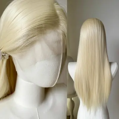 Image de Perruque Blonde Platine Longue & Lisse - 26 Pouces