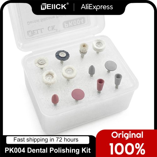 Imagen de Kit de Pulido Dental Profesional con 12 Unidades para Pieza de Mano de Baja Velocidad – Compuesto para Porcelana y Dientes Naturales