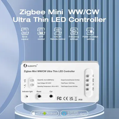 Image de Contrôleur LED Zigbee Ultra Mince RGB+CCT