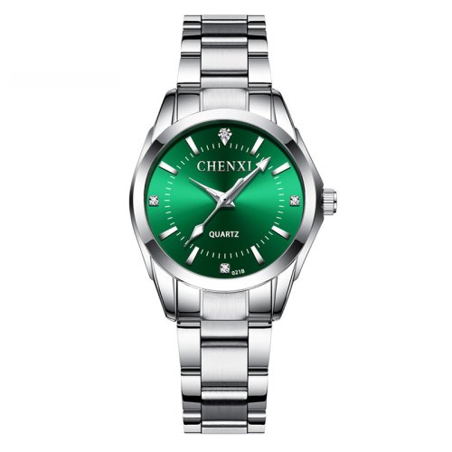 Imagen de CHENXI 021B reloj de mujer de diseño Simple de lujo de acero inoxidable reloj de pulsera de cuarzo p...