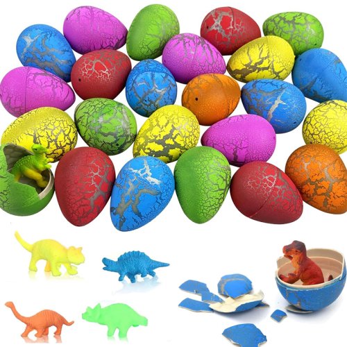 Imagen de Mini huevos de dinosaurio para niños, regalos de Festival, recuerdos de fiesta, suministros de cumpleaños, huevos de resurrección para bolsas de regalos, 10 Uds.