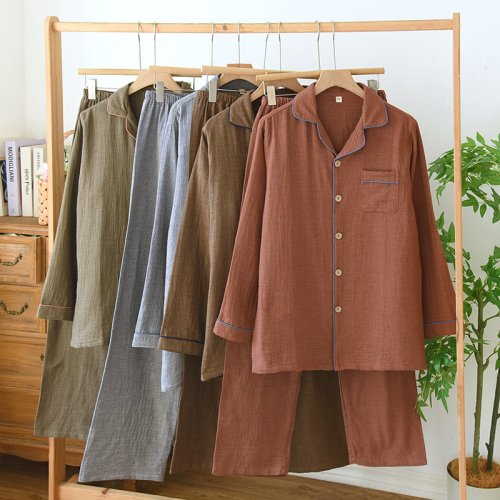 Afbeelding van Comfortabele Heren Pyjama Set van Katoen - Losse & Oversized