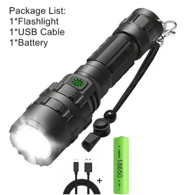 Image de Lampe Tactique LED Rechargeable - Ultra Puissante & Étanche