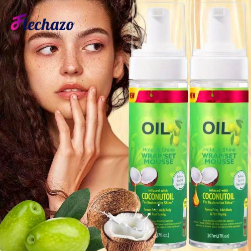 Bild von Olivenöl Haarmousse Set – Locken definieren & glänzen lassen