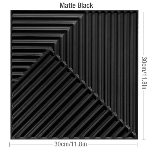W-mat zwart-12PCS