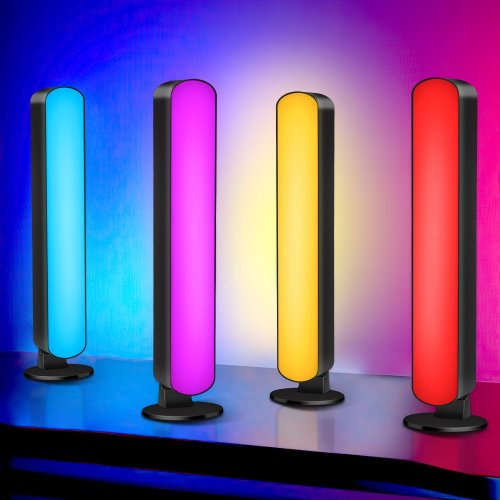 Bild von Musikgesteuertes LED-Nachtlicht mit RGB-Atmosphärenbeleuchtung, Bar-Design, Fernbedienung und Timer – Perfekte Deko-Lampe für Gaming, TV, Schlafzimmer und Desktop