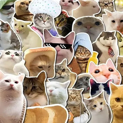 Image de Stickers Chat Mignon - Décoration pour Tous les Objets