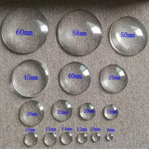 Image de Cabochons Ronds en Verre Transparent - 6 à 60mm