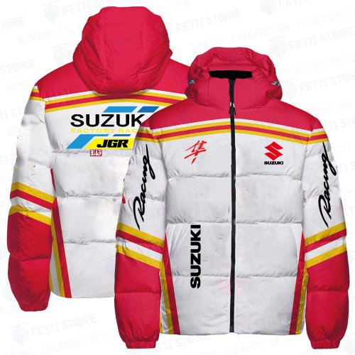 Immagine di Cappotto Uomo in Cotone Sportivo da Moto Autunno-Inverno con Cappuccio, Giacca Imbottita e Ispessita per Esterni Casual