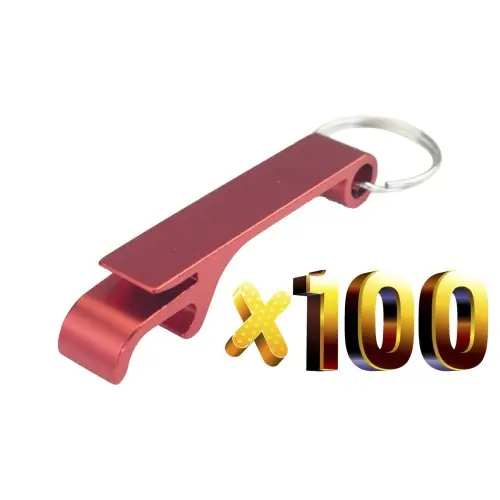 Image de Ouvre-Boîte Portable en Aluminium - Lot de 100 avec Logo