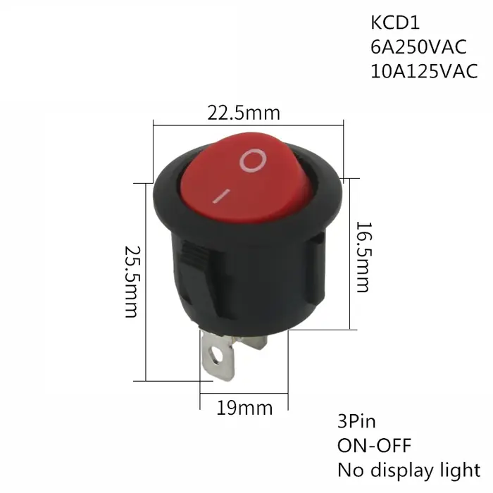 3Pin red ON-OFF